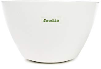 Keith Brymer Jones - Word Range - Medium Ceramic White Bowl - Foodie - 500ml - Gift Boxed