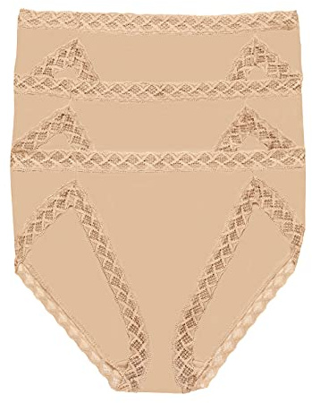 Natori Women's Bliss French Cut 3-Pack, Cafe, XS