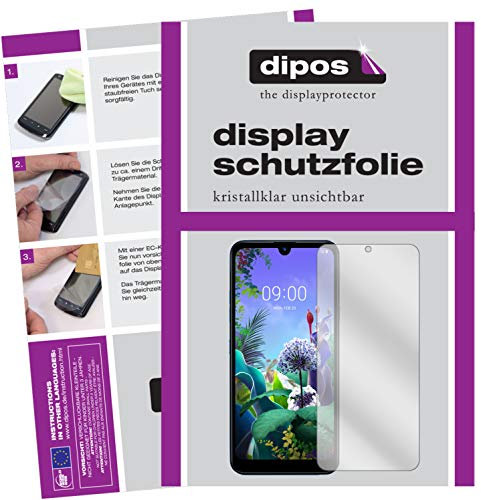 dipos I 2X Protector de Pantalla Compatible con LG Q60 pelicula Protectora Claro