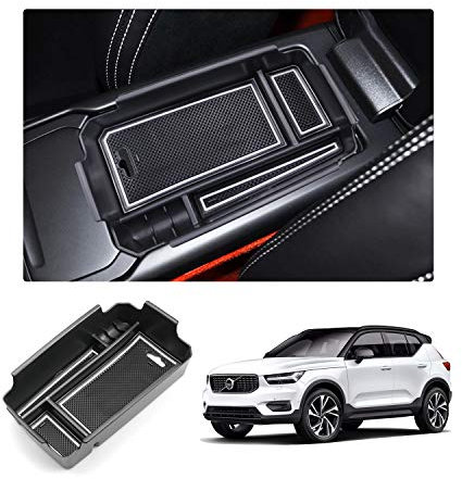 YEE PIN XC40 UK Centre Console Organizer Tray Armrest Tray for XC40 C40 2018-2024 2025, XC40 Rrecharge Secondary Storage Box Insert Glove Compartment Car Accessories