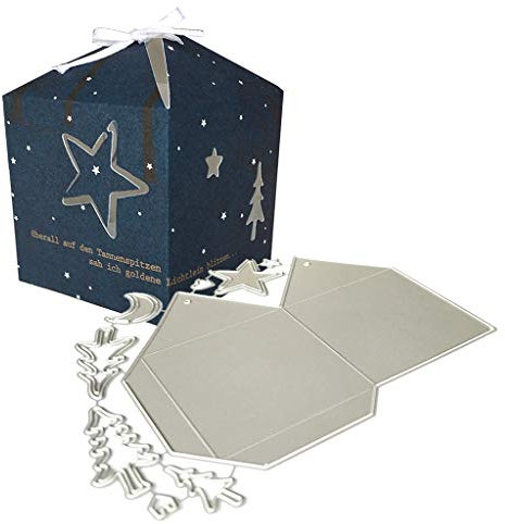Baum Mond Stern 3d Box Stanzmaschine Stanzschablone Prägeschablonen Stanzformen Schablonen Für Scrapbooking, Herstellung Von Karten, Albumdekoration, Bilderrahmen