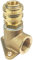 Druckluftverteiler Wanddose Druckluftweiche aus Messing mit 1/2 Eingangsgewinde und Kupplungsdosen NW 7,2 Luftweiche