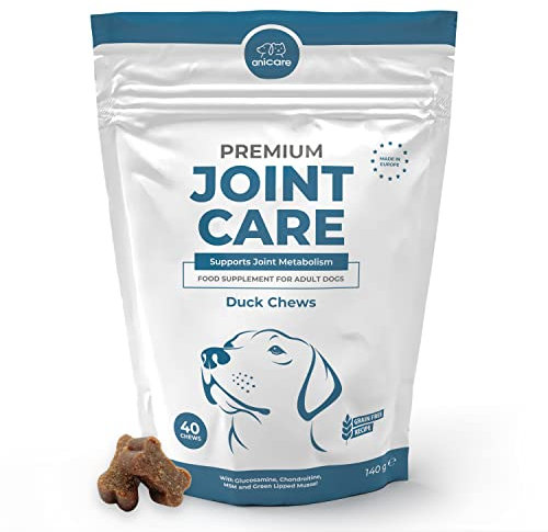 Anicare Joint Care - Hochkonzentrierte Gelenk-Chews für Hunde mit Glucosamin, Chondroitin, MSM & Grünlippmuschel (40 Chews, 140g)