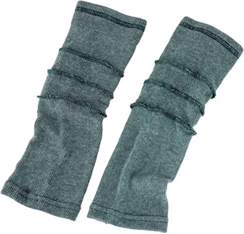 GURU SHOP Beinstulpen, Feinstrick Stulpen mit Overlock - Petrol, Herren/Damen, Baumwolle