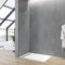 Walk-in Dusche 100x200 cm Duschabtrennung Begehbare Duschwand Glas Bodengleich Glasduschwand Glastrennwand Barrierefrei Sicherheitsglas 8 mm Lotus-Effekt NANO Beschichtung Stabilisator Edelstahl