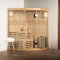 Home Deluxe - Traditionelle Sauna - Skyline XL - 150 x 150 x 200 cm - für 2-3 Personen, Hemlocktanne, inkl. Saunaofen, Saunazubehör I Dampfsauna Aufgusssauna Finnische Sauna Bio Sauna