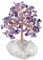 Nupuyai Amethyst Kristall Baum des Lebens Edelstein Feng Shui Baum mit Bergkristall Druse Rohstein Base Glücksbaum Geldbaum Geschenk, Hochzeit, Feng Shui Deko