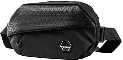 ROCKBROS Fahrrad Lenkertasche Vordertasche Motorrad Umhängetasche Multifunktional Tasche Herren/Damen Fahrradtasche mit Schultergurt Bauchtasche für Radsport ca. 3,5L Schwarz