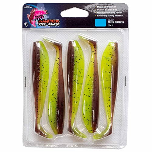 Fox Rage Zander Pro Ultra UV 12cm - 5 Gummifische, Farbe:Green Pumpkin