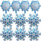 10 Stück große Schneeflocken-Folienballons große Weihnachten Winter Helium Schneeflocke Ballon für Geburtstag Babyparty Karneval Xmas Festival Neujahr Weihnachten Winter Home Party Dekorationen