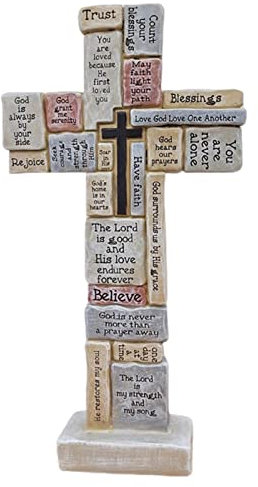 FASSME Stehende christliche Kreuze, leicht, spirituell, religiöses Kreuz, Geschenke auf dem Tisch – zuverlässige christliche Tischdekoration für Kirche, Zuhause, Zimmer, Wohnzimmer