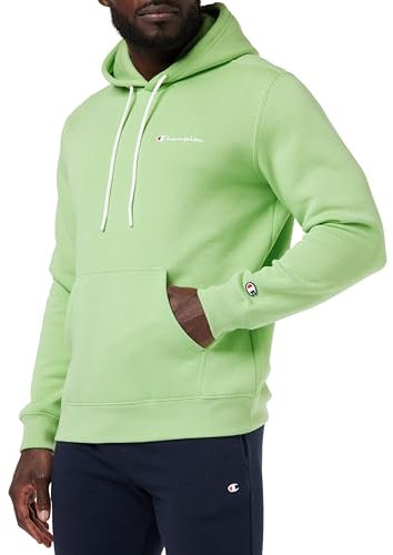 Champion Legacy American Classics - Script Logo Powerblend Fleece Felpa con Cappuccio, Verde Pastello, S Uomo FW23