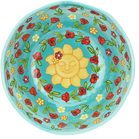 THUN, Insalatiera in Melammina Decorata, Dimensione Grande, Linea Estate Fantastica, Ø 36 cm