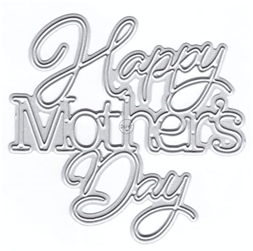 DzIxY Words Muttertag Metall Stanzformen für klare Stempel und Metall Stanzformen Sets für Kartenherstellung Scrapbooking Papierbedarf Dichtungen Aufbewahrungstaschen