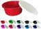 NETPROSHOP Müsli Schale 2 Liter Schüssel mit weißem Deckel Lebensmittelecht, Farbe:Rot