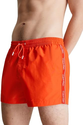Calvin Klein Short de Bain Homme Short Drawstring Court, Orange (Acid Orange), XXL