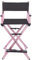 DiicMa Regiestuhl, Make-up-Artist-Stuhl, klappbarer Regiestuhl, tragbarer Aluminiumstuhl, Faltbarer Make-up-Artist-Stuhl (Color : Pink)