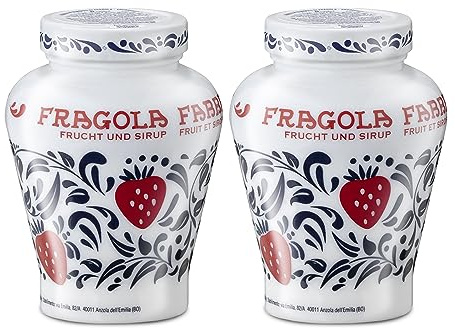 Food-United FRAGOLA 2x600g Opaline | FABBRI 1905 | in Sirup | Halb-Kandiert | Erdbeeren aus Italien | fabbri strawberries in syrop | für Topping Pavlova Dessert Cocktail Drinks Torten Joghurt