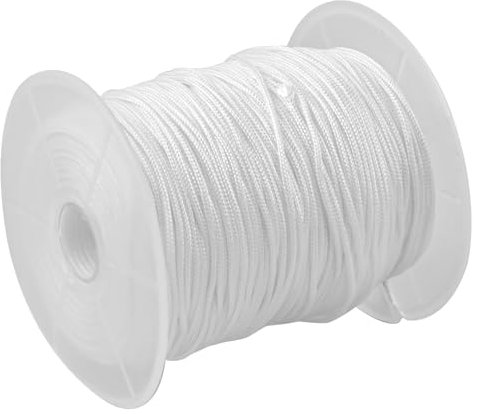 Cuerda para Cortinas Hilo de Ajuste de Cuerda Trenzada Cuerda de Nailon para Persianas Venecianas 1.8 mm de Espesor, 100 m de Largo, Cuerda Decorativa Cuerda Manualidades