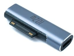 System-S USB 3.1 Adapter Typ C Buchse für Microsoft Surface Pro 7 8 5 4 3 Go 102W Kabel in Grau