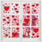 YiYa Valentinstag Fensteraufkleber Herzen Set Wandtattoo Aufkleber Romanze Liebe Wandaufkleber Rote Fensteraufkleber für Valentinstag Dekoration Zuhause Verlobungsparty Dekoration