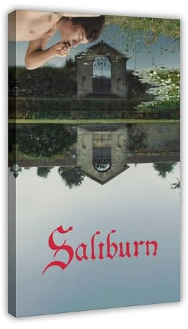 AAVEDA Filmposter Saltburn 3, Leinwand, Schlafzimmer, Dekoration, Sportlandschaft, Büro, Raumdekoration, Geschenk, Rahmen-Stil, 60 x 90 cm
