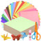 Swpeet 4X 4 Inches 700 Sheets 20 Vivid Colors Origami Paper Kit with Glue Stick and Scissors, Double-Sided Color Square Folding Paper for DIY School Arts Crafts Projects Children Adults