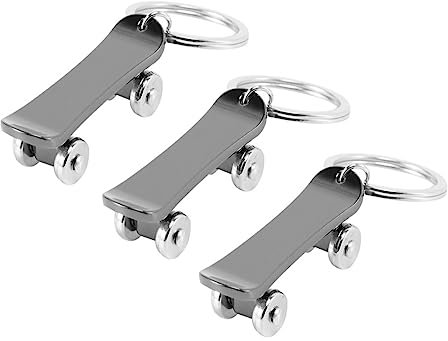 WRITWAA 3stücke Skateboard Schlüsselanhänger Aus Hochwertigem Zinklegierung Kreative Schlüsselringe Und Dekorationen Robust Und Leicht Für Täglichen Gebrauch Modisches Accessoire