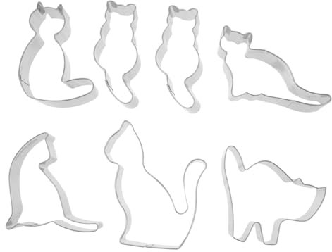 PRETYZOOM 7St Keksform tier ausstechformen kuchen kolben formen Teig Partyzubehör Küchenhelfer selber machen Rostfreier Stahl Cutter Mousse-Kreis Werkzeug Schimmel 430er Edelstahl