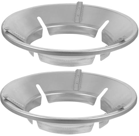 Warmhm 2 Pcs Cast Iron Stove Wok Rack Gas Cooker Windproof Cover Nonslip Holder for Gas Stove Top