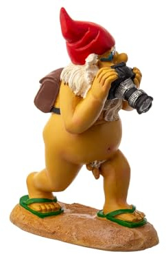 Mel-O-Design 7334 Zwerg nackt stehend mit Kamera in Hand bunt