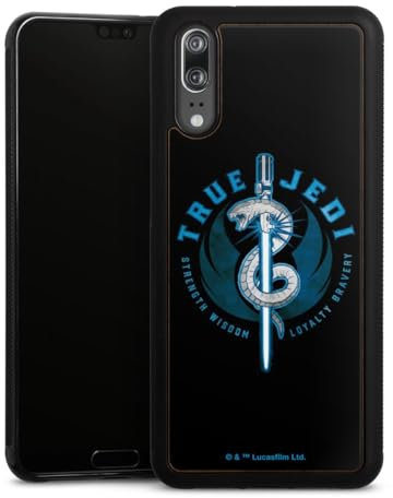 Holz Case kompatibel mit Huawei P20 Walnuss Handyhülle Echtholz Hülle Star Wars Star Wars Muster