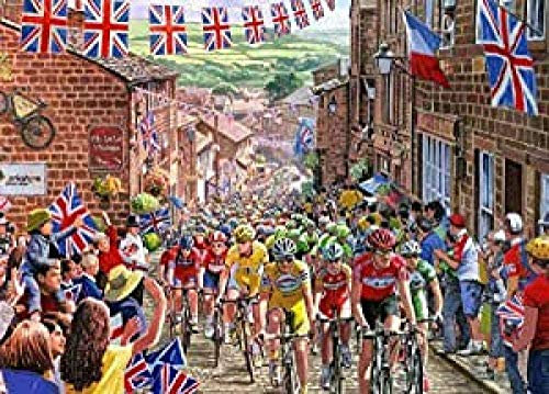 IGHSNZUH Jigsaw Puzzle for Adults 1000 Piece Art Decoration Landscape Poster Cycling Competition DIY Creative Puzzle