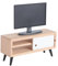 PHENOFICE Miniatur Fernseher Set Mit TV Schrank 1 Schwarzer Fernseher + 1 TV Schrank Perfekte Puppenhaus öbel Für Rollenspiele Für Pretend Play