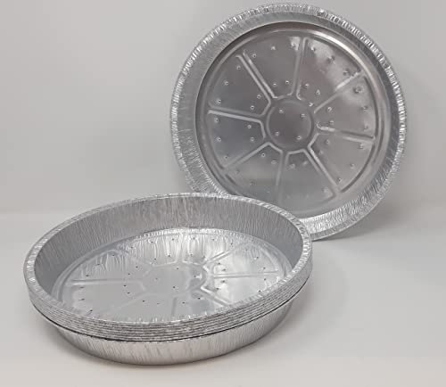 Foglish Home & Garden Bandeja redonda de aluminio de 40 x 29 cm para tartas, flan y quiche, para barbacoa, 29 x 29 x 4 cm, freidora de aire, horno, cocina
