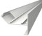 Profilo in Alluminio Bianco ALBA 2m per Velette Cartongesso Cover Opaca per Strisce LED