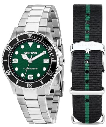 Sector No Limits Orologio Donna in Acciaio, Tempo e Data, Analogico, 35 mm, Collezione 230, Special Pack - R3253161546