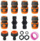 Garden Hose Pipe Connectors and Fittings Set, Including Hose End Quick Connectors, Double Male Pipe Connector, Adapter connectors for Tap 3/4''&1/2'' 2 in 1