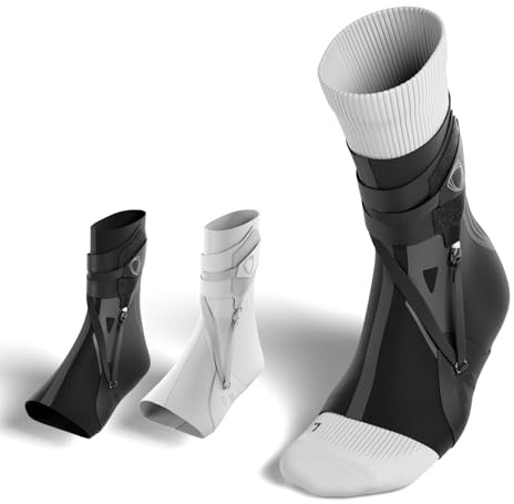 BETTERGUARDS 3.0 Knöchelbandage – Ultraleichte, flexible Stütze gegen Umknicken & schnelle Erholung | Doppelsleeve für Damen & Herren | Perfekt für Sport, Training & Alltag (M, Schwarz Links)