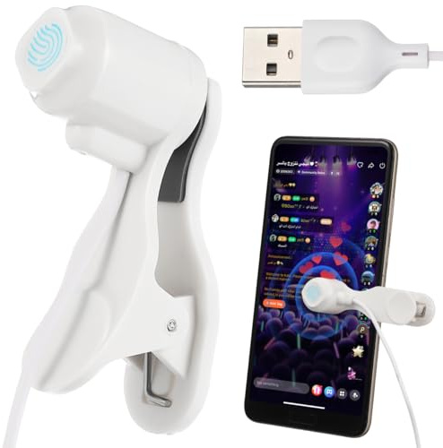 NUOBESTY USB Automatic Clicker for Phone Screen, Automatic Continuous Clicking Device with Adjustable Speeds, Silent Simulated Finger Clicking Tool for Live Streams, Gaming & Shopping