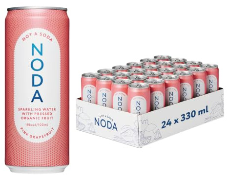 NODA “Not A Soda” · Pink Grapefruit · 24X330ml | Sprudelwasser mit 30 % Bio-Frucht