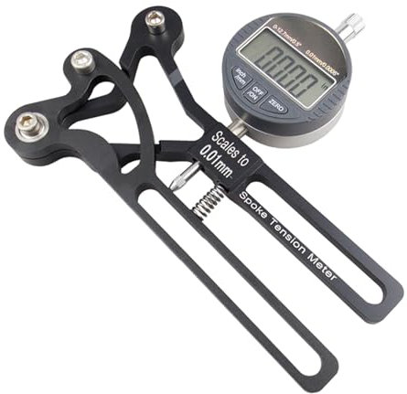 Wdbild Medidor de tensión para bicicleta, aleación de aluminio, radios, comprobador, indicadores de alta precisión, tensiómetro estable y preciso
