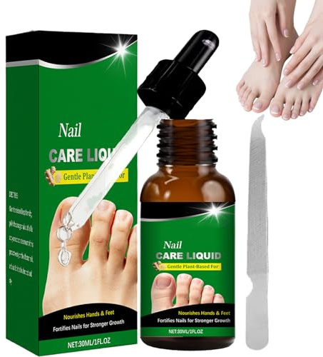 Ingwer Nagelpflege Essenz Serum mit Teebaumöl, Nagelhautöl für Hand und Fuß, Nagelstärker für brüchige Nägel, Schnell einziehendes Nagelpflege-Serum mit Feile 30ml Reisegröße (1pcs)