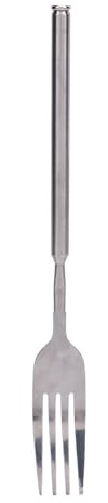 Adfaga Tenedor telescópico extensible de acero inoxidable, mango largo retráctil, tenedor de barbacoa portátil para acampar, Picnic, cocina al aire libre, uso de cocina