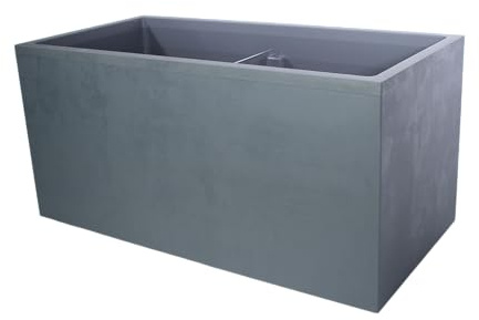 mgc24 Millennium Pflanzkasten 78,5 x 39 x 39 cm, Aschgrau | Mit Wasserspeicher | vielseitiger Hochbeet-Kasten für Garten, Terrasse & Balkon | wetterfest & UV-beständig