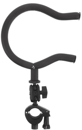 NUSITOU Bass Guitar Hanger Clamp for Mic Stands, Mandolin and Violin Hook Attachment, Metal Instrument Holder for Studio and Stage Use