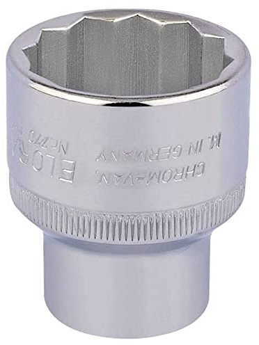 Draper 24757 Elora Bi-Hexagon Socket, 1/2 Square Drive, 30mm, Blue