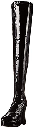 Ellie Shoes Women's Thrill Thigh High Boots -Army Police Costume Shoes, Black, 7