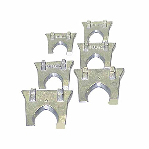 HAROMAC Metallkrallen-Keile-Set 6teilig je 2 Keile Gr. 2-3-4