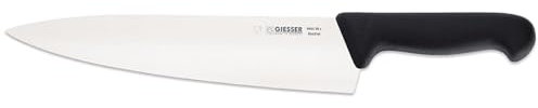 Giesser seit 1776 - Made in Germany - Kochmesser schwarz, Basic Black, Klinge 26 cm, rutschfest, scharfes Küchenmesser spülmaschinenfest, rostfrei
